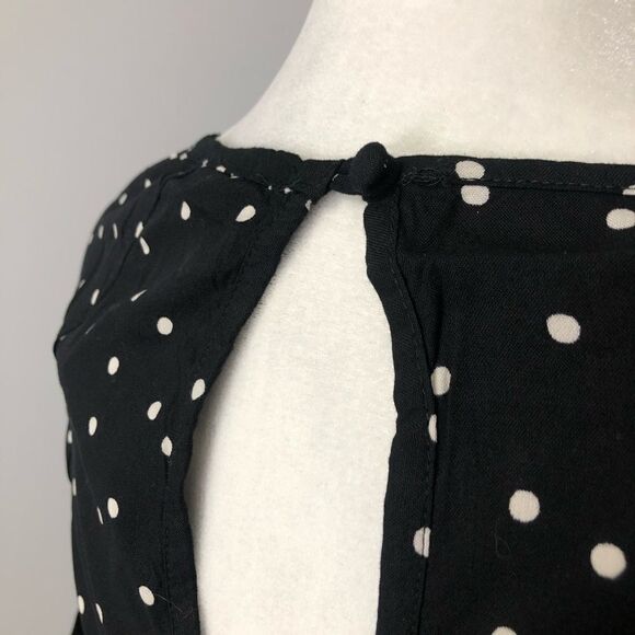🆕 Roxy Polka Dot Bell Sleeve Viscose V Neck Top - Picture 4 of 12
